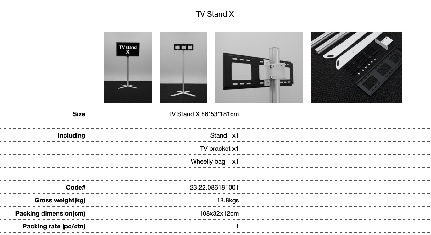 TV STAND X LIST